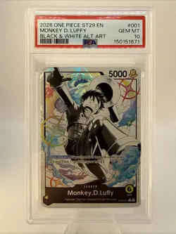 One Piece TCG: Monkey D. Luffy ST29-001 (Egghead 2026) PSA 10 - Alt Art Parallel - Image 1