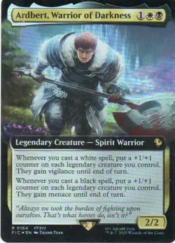 MTG: FF Commander: Foil Extended Art Ardbert, Warrior of Darkness: LP Condition - Image 1
