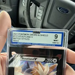 The Pokemon Company ISA 9 Stoutland V 117/163 Battle Styles Ultra Rare Holo Eng - Image 3
