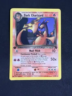 1999 Pokemon Team Rocket 1st Edition Dark Charizard 21/82 Non Holo - Image 1