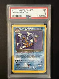 2000 Pokemon Team Rocket Dark Gyarados #25/82 PSA 5 - Image 1