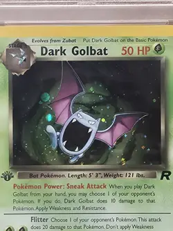2000 POKEMON TEAM ROCKET #7 DARK GOLBAT 1ST EDITION HOLO PSA 8 - Image 2