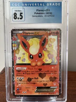 Flareon EX RC6/RC32 Generations Radiant Collection Holo Pokemon TCG - CGC 8.5 - Image 1