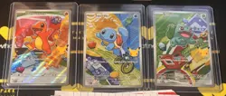 Pokemon First Partner Illustration GEN 1 Set Bulbasaur, Charmander, Squirtle - Image 1