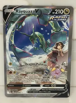 Rayquaza V Alt Art 194/203 SWSH07 Evolving Skies Holo 2021 Pokemon NM (OC) - Image 1