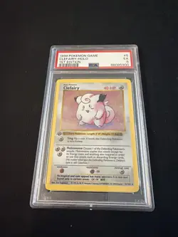 1999 POKEMON GAME 1ST ED #5 CLEFAIRY-HOLO PSA 5 - Image 3