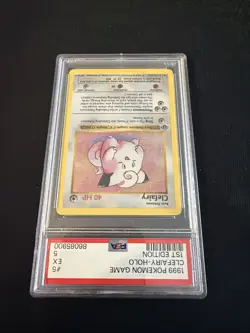 1999 POKEMON GAME 1ST ED #5 CLEFAIRY-HOLO PSA 5 - Image 5