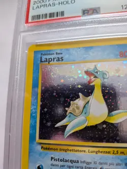 PSA 7 NM Lapras HOLO ITALIAN Pokemon Fossil WOTC 2000 7 Swirl! - Image 2
