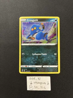 Pokemon Lost Origin Promo - Croagunk - SWSH245 - Black Star Promo - NM/M - Image 1