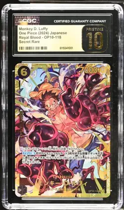 Monkey D Luffy OP10-118 SEC CGC PRISTINE 10 Royal Blood One Piece Card JPN - Image 1