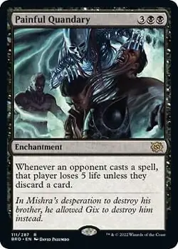 Painful Quandary 111 MTG The Brothers' War Rare NP - Image 1