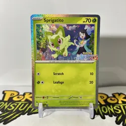 Sprigatito 191 Pokemon Horizons Stamped Foil Holo Promo Card - MINT - Image 1