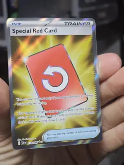 Full Art Special Red Card English Pokemon 113/086 NM Chaos Rising Pre Release - Image 1