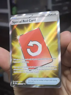 Full Art Special Red Card English Pokemon 113/086 NM Chaos Rising Pre Release - Image 2