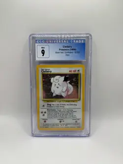 CGC 9 Clefairy - Base Set Rare Holo Unlimited 1999 Vintage 5/102 Pokemon Card - Image 1