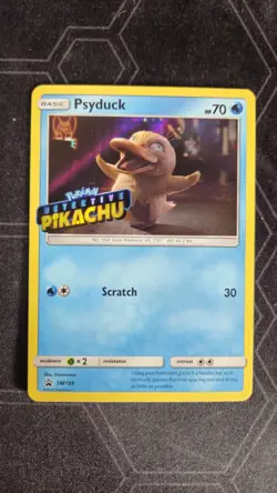 Psyduck SM199 Stamped Detective Pikachu Holo Promo Pokemon Card NM - Image 1