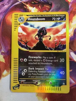 2002 POKEMON CARD HOUNDOOM 15/147 RH AQUAPOLIS E READER SERIES (VLP) - Image 1