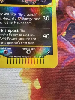 2002 POKEMON CARD HOUNDOOM 15/147 RH AQUAPOLIS E READER SERIES (VLP) - Image 5