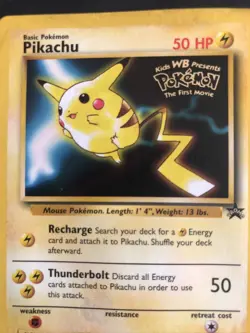 Pokemon Card Pikachu THE FIRST MOVIE PROMO #4 New - Image 2