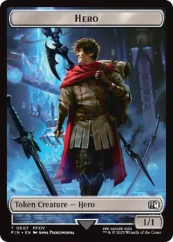 Hero (0007) / Treasure (0023) Token 7 / 23 FINAL FANTASY Magic The Gathering NM - Image 1