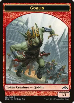 Goblin Token 4 Token Guilds of Ravnica Magic: The Gathering NM/M - Image 1