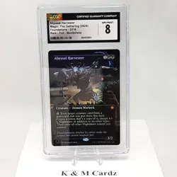 MTG - Foundations - Abyssal Harvester - Foil - Borderless - Graded CGC 8.0 - Image 1