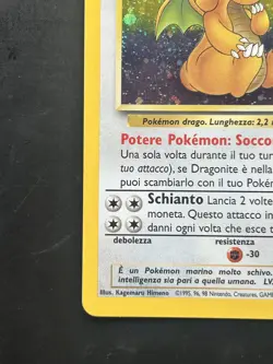 1999 Pokemon Dragonite Fossil Italian Holo Rare 4/62 LP - Image 5