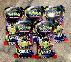 Pokemon TCG - Perfect Order Booster Sleeves Lot of 5 Sleeves (Factory Sealed) - Image 1