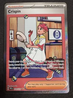 Pokemon TCG Crispin 171/131 Prismatic Evolutions Illustration Rare Full Art Hol… - Image 1