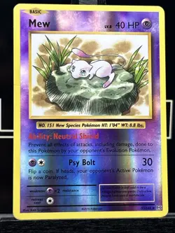 Mew 53/108 Rare Reverse Holo XY Evolutions Pokemon Card - Image 3