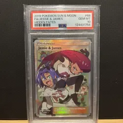 ✅ Pokemon TCG - Jessie and James Full Art 68/68 Hidden Fates - PSA 10 ✅ - Image 1