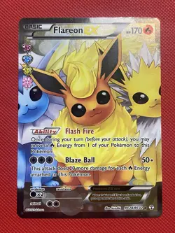 Flareon EX (Full Art) RC28-32 Generations: Radiant Collection Pokemon Card TCG - Image 2