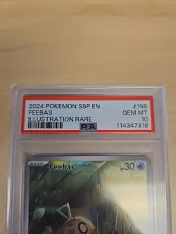 Pokemon TCG Feebas 198/191 Illustration Rare Full Art Holo Surging Sparks - Image 3
