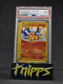 2001 Pokemon Japanes E-Starter Deck 1st Ed Charizard 012/029 MINT PSA 9 - Image 1