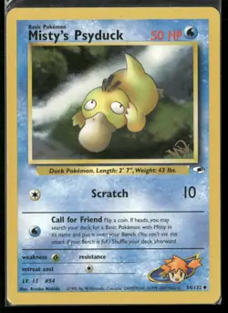 2000 Pokemon WoTC Promo W Stamped Misty's Psyduck 054/132 LP - Image 1
