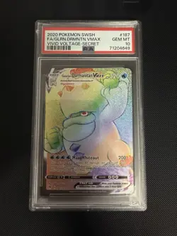Pokemon Galarian Darmanitan VMAX Vivid Voltage 187/185 Holo Secret Rare - Image 1