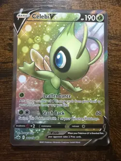 Celebi V 160/198 Full Art Ultra Rare Chilling Reign Pokemon English NM - Image 1