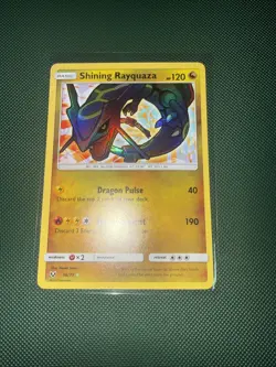 Shining Rayquaza 56/73 Pokemon Shining Legends Rare Shining LP - Image 2
