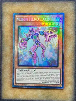 Yugioh Vision HERO Faris RA01-EN004 Prismatic Collector Rare 1st Ed NM - Image 1