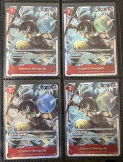 4 x Edward Newgate ST15-002 SR (PRB-02) - One Piece Card Game - Playset - Image 1