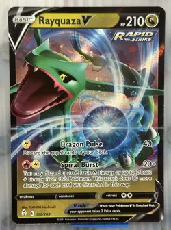Rayquaza V 110/203 Evolving Skies NM Ultra Rare Pokemon Card - Image 1