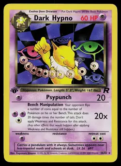 Pokemon Card - Dark Hypno Team Rocket 26/82 1st Edition Rare - Image 1
