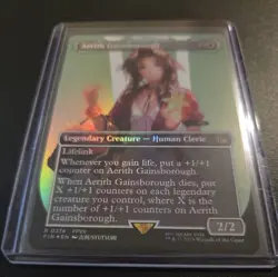 MTG Aerith Gainsborough (Borderless Foil) Final Fantasy 0374 FFVII FF7 NM - Image 2