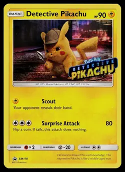 Pokemon Card - Detective Pikachu - (Stamped) Sun & Moon Promo SM170 Holo Promo - Image 1