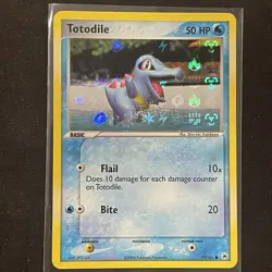 Pokemon 2004 EX-Hidden Legends Reverse Holo Card Totodile 79/101 NM/LP - Image 1