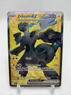 Pokemon Zekrom EX Full Art Holo Black Bolt Ultra Rare Card 158/086 - Image 1