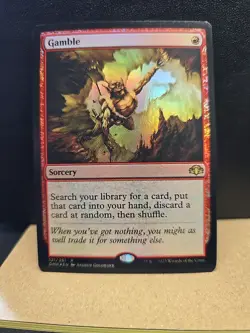Gamble - Foil Rare - MTG - Dominaria Remastered - Card #121 - Image 1
