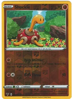 Shuckle 85/185 Vivid Voltage Reverse Holo Uncommon Pokemon Card Pokemon TCG 085 - Image 1