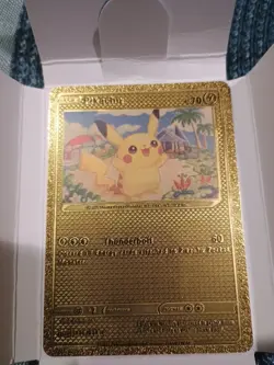 Pokemon Gold Foil Collectible Fan Art Card Lot - Pikachu, Mewtwo, Umbreon. Cards - Image 5