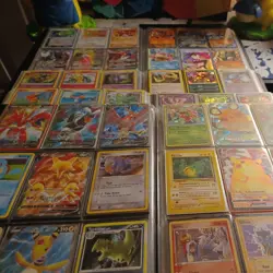 Pokemon Cards w/ Mini Binder & Sleeves - 200 Card Lot - 5+ Ultra Rare included - Image 1